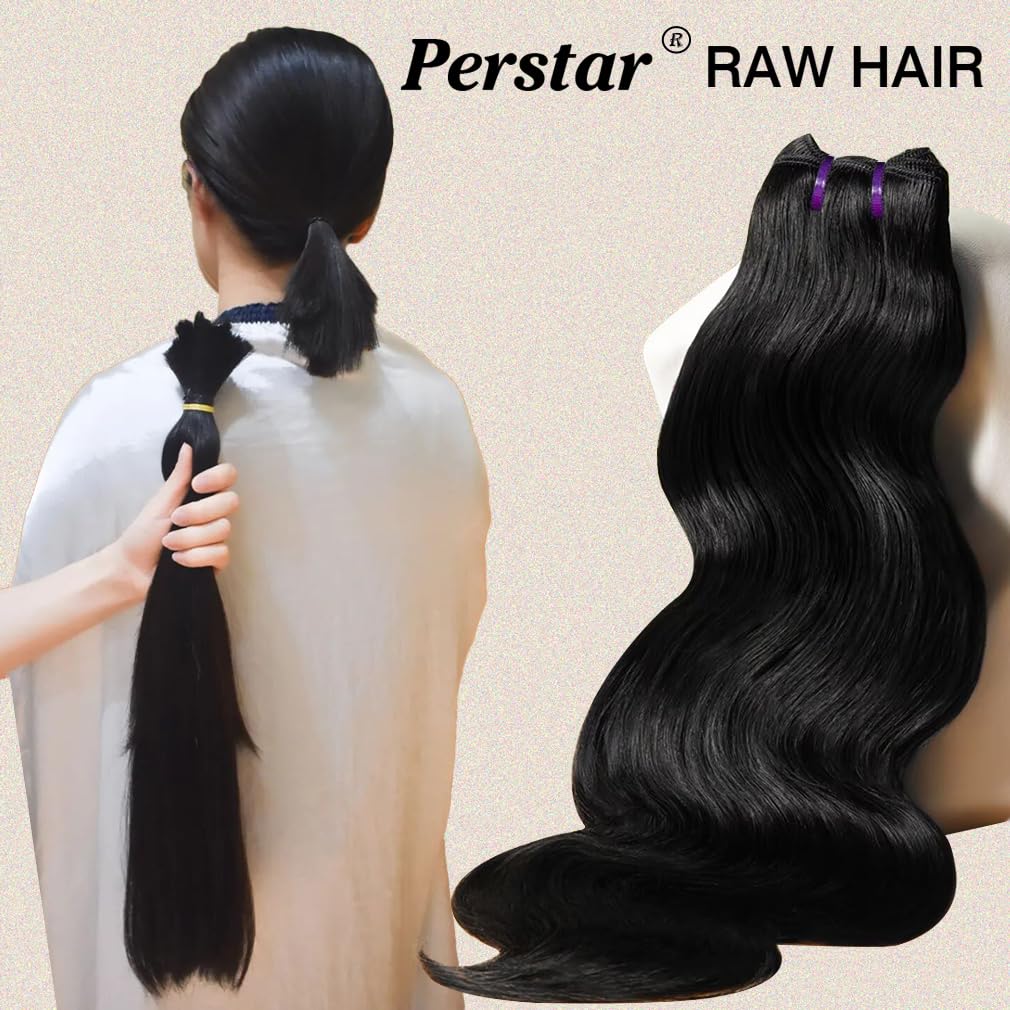 16A Raw Hair Body Wave Bundles Unprocessed Vietnamese Virgin Hair Body Wave Human Hair 3 Bundles for Black Women 14 16 18 Inches Wet And Wavy Hair Weft Natural Black