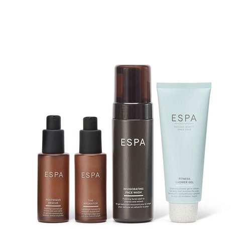 ESPA | Wellness Men's Collection | Worth $116 | Selfcare For Him | Includes Face Wash, Hydrator, Shower Gel and Post-Shave Rescue
