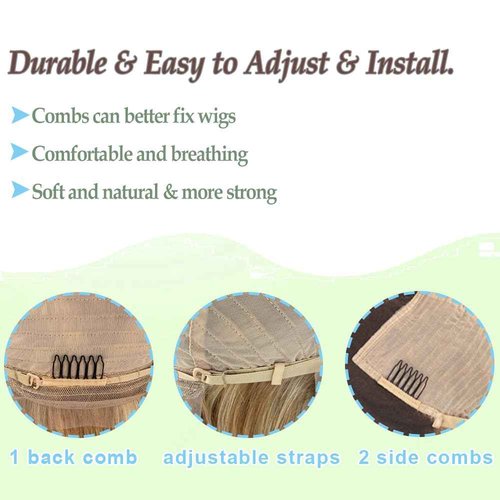 Blonlier 13x6 Medium brown/Golden Brown to Bleach Blonde Highlights Straight Lace front Wigs Human Hair 22in for Black Women HD Lace Glueless Pre Plucked 180% Density Brazilian Virgin Human Hair 22in