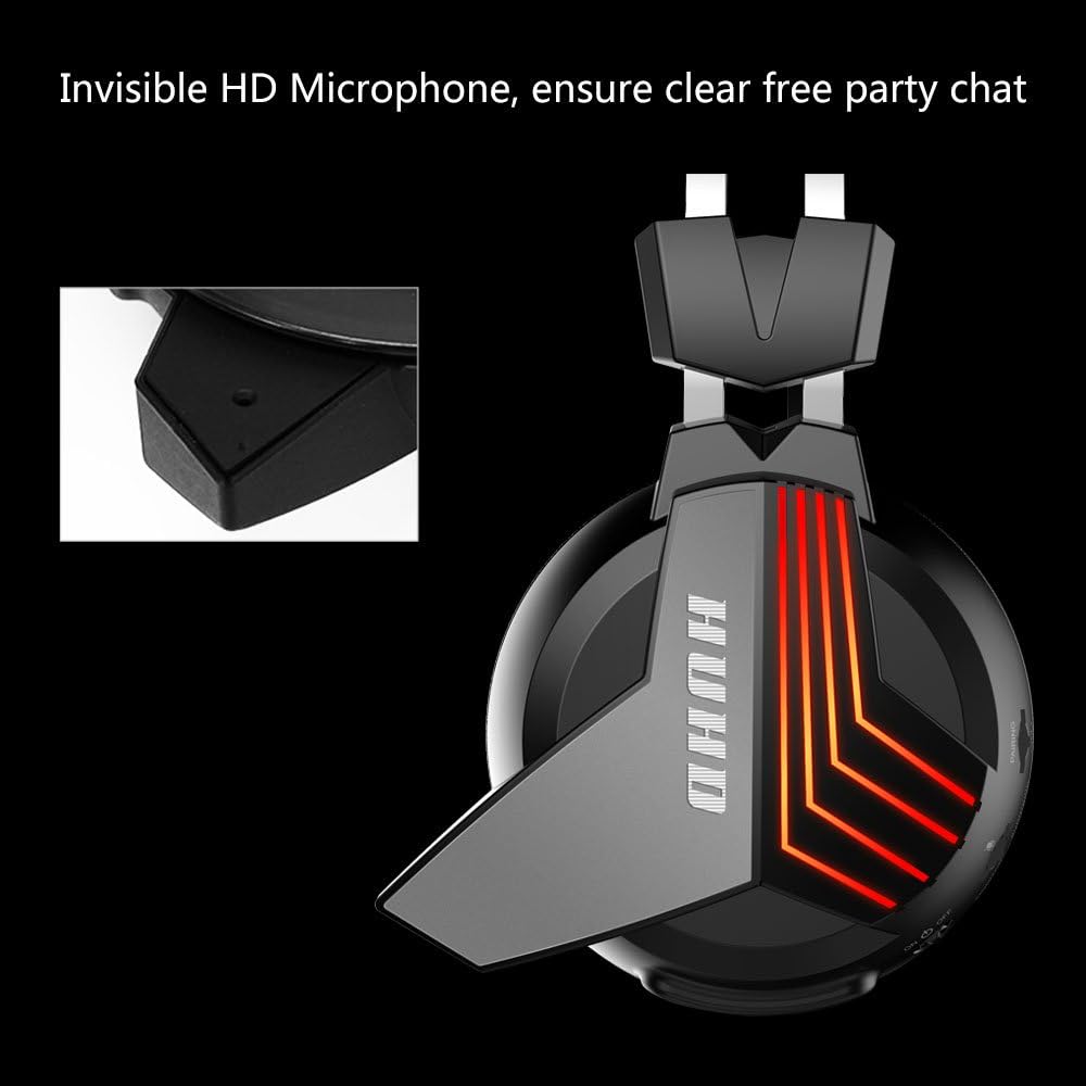 2.4&Bluetooth Wireless Gaming Headset for Xbox one,Xbox Series X/S, Wireless Gaming Headphones with mirophone for PS5,PC,Switch,Phone,Bass Enhancement,Led Lighting S2