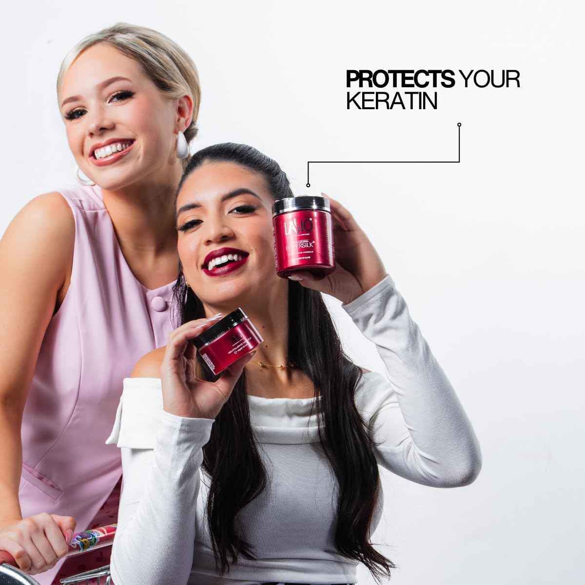 Lasio Hypersilk Revitalizing Hair Masque – Deep Conditioning & Hair Repair with Cocamide Oil & Keratin – Enhances Keratin Treatment Longevity – For Dry, Damaged & Color-Treated Hair – 4.43 oz