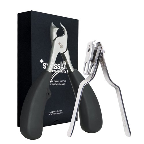 Swissklip Heavy Duty Toenail Clippers for Seniors Thick Toenails I Professional Nail Clippers for Ingrown Toenail I nail clippers for men I well suited as finger nail clippers adult
