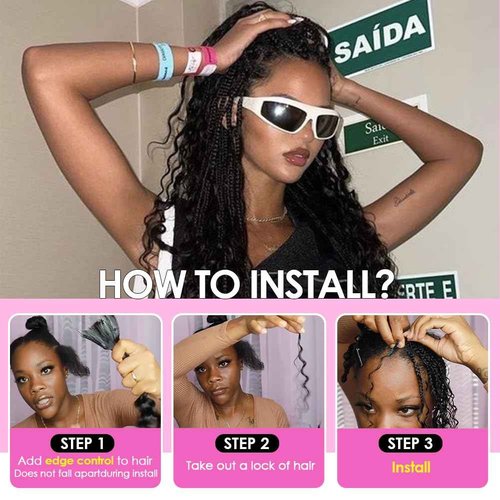 Yamikk Human Braiding Hair for Boho Braids No Weft 18 Inch Curly Boho Hair for Braiding Knotless 12A Deep Wave Bulk Bohemian Human Hair 1 Bundle/80g