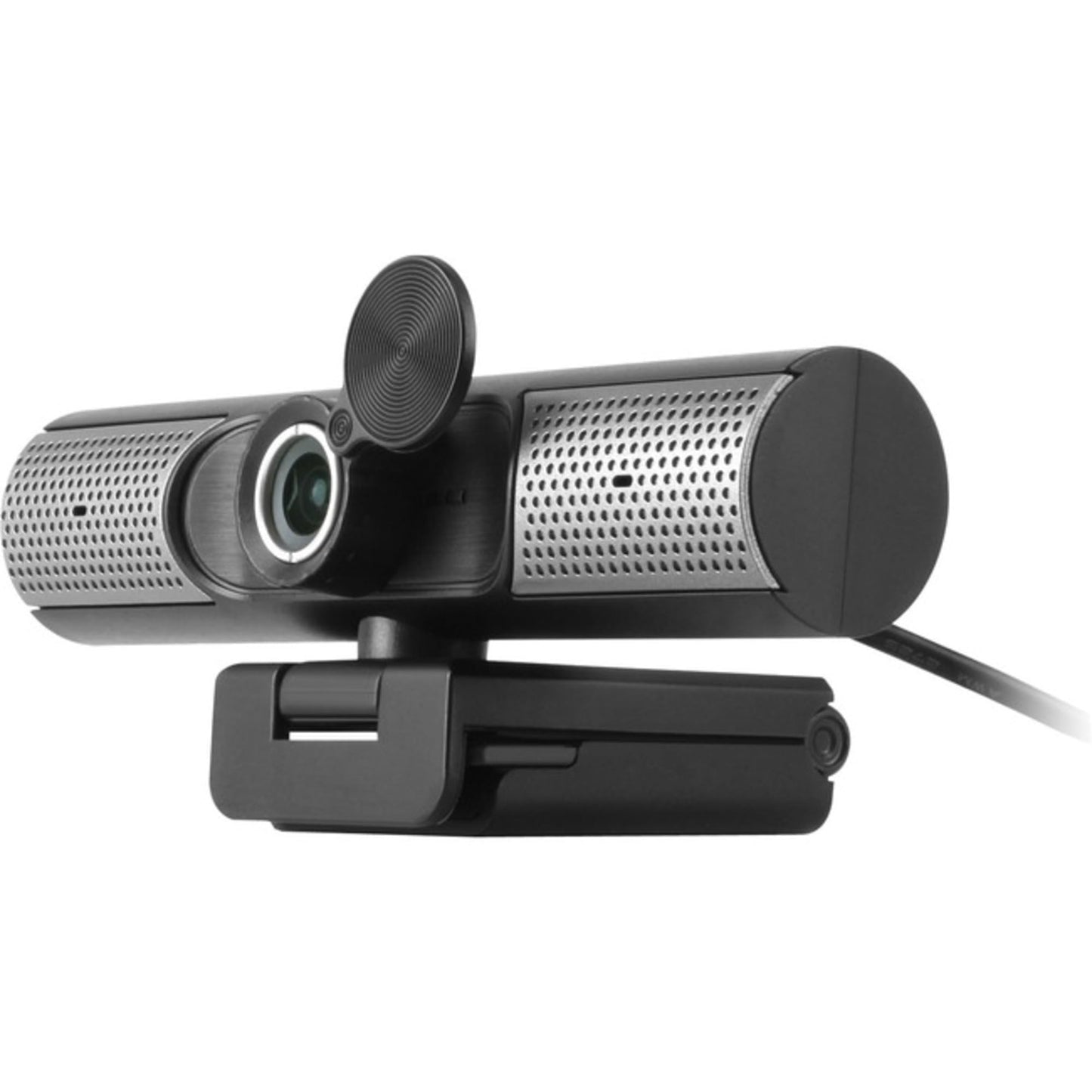 Aluratek HD 1080P Webcam, USB-C/USB-A, w/Built-in Speakers & Mic,Black,AWCS06F