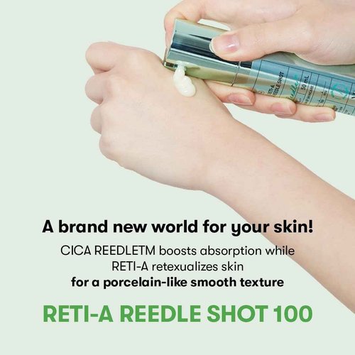 VT COSMETICS Collagen Reedle Shot 100 & Reti-A Reedle Shot 100 Microneedling Serum, Skin Booster, 1.69Fl Oz(50ml)*2