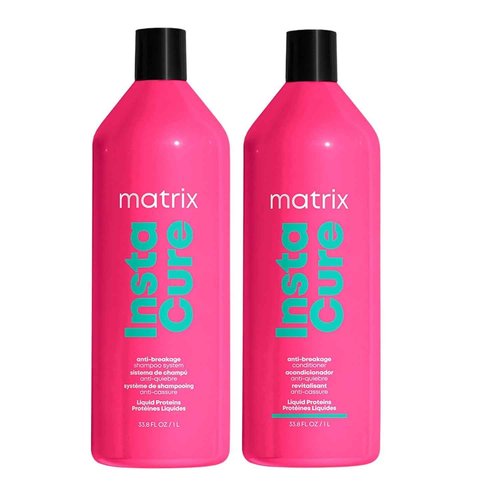 Matrix Instacure Anti-Breakage Shampoo & Conditioner Set | Repairs, Balances & Strengthens Hair | Reduces & Prevents Breakage & Frizz | For Dry, Damaged, Color Treated & Brittle Hair | Vegan