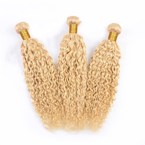 Freiuoke 613 Bundles Human Hair Blonde Water Wave Bundle Brazilian Virgin Hair 3 Bundles 20 22 24 Inch 613 Water Wave Hair Extensions