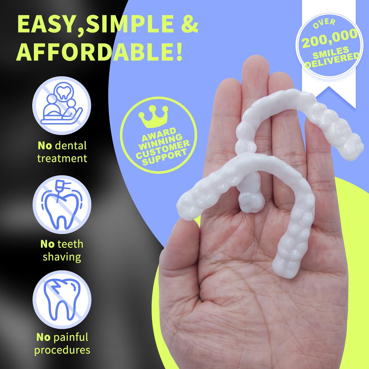 2 Custom Retainers for Teeth, Dental White Retainer - Comfortable and Durable, Retainers for Upper and Lower Teeth