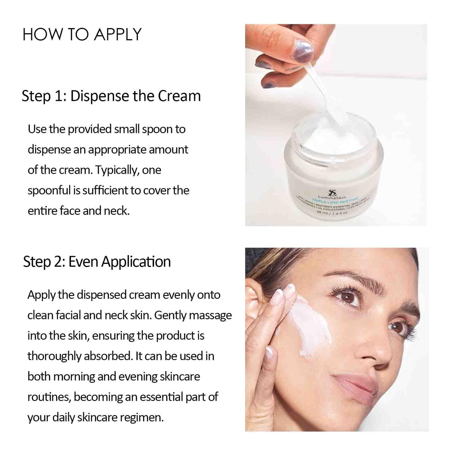 LuminaSkin Triple Lipid Peptide - Restore & Fix Mature Skin Advanced Anti-Aging Cream for Radiant, Smooth Skin