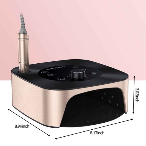 MelodySusie Multifunctional 2-in-1 Desktop Nail Drill with Nail Lamp, XC320C 30000RPM Electric File with Smart Sensor for Manicure Shaping & Gel Removal, Ideal for Advanced Nail Artists & Home Use