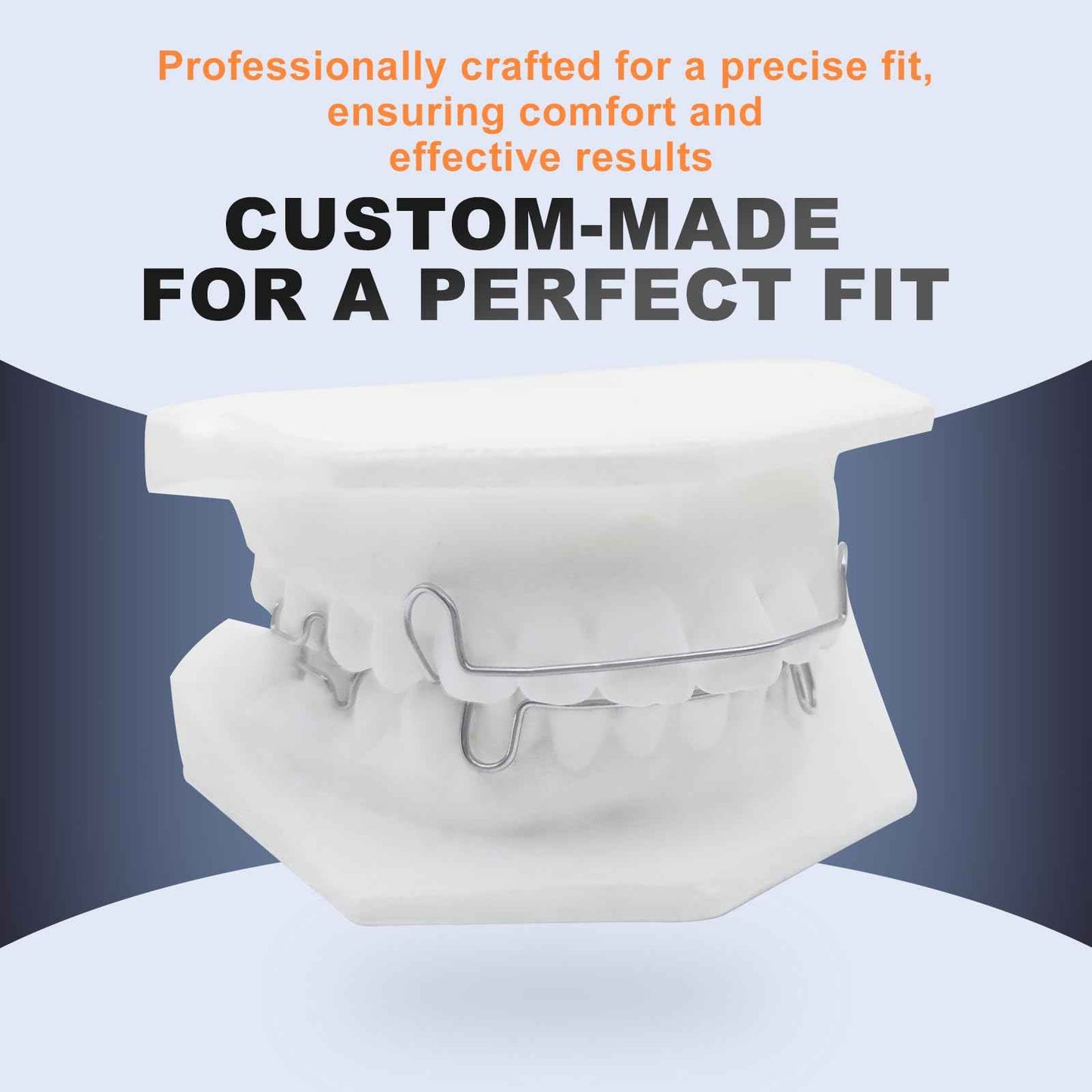 2 Hawley Retainer for Custom Teeth Retention, Custom-Fit Two Retainers for Upper and Lower Teeth - Comfortable and Durable