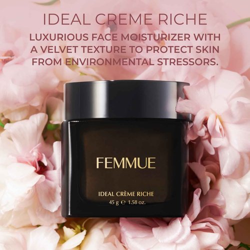 FEMMUE Ideal Creme Riche Face Moisturizer Cream (1.58 oz) | With Camellia Seed Oil to Nourish Dry, Damaged Skin | Korean Skincare