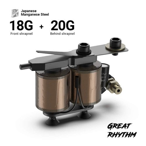 STIGMA Tattoo Machine CNC Carved from Italy Handmade Tattoo Coil Machine Gun 10 Wrap Coils for Liner M320