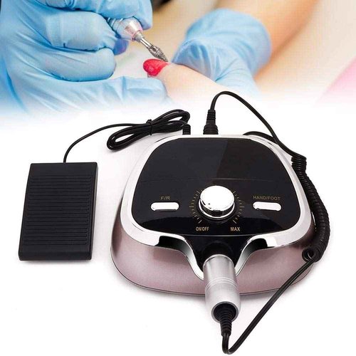 ZJchao Professional Electric Nail Drill Machine, 35000 RPM 6 Bits Foot Pedal Salon Grade Manicure Kit for Acrylic Removal, Pedicures & Home Gifts (US)