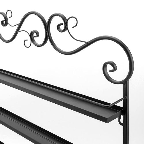 LASIEYO 5 Tier Nail Polish Racks, Nail Polish Racks for The Wall, Nail Polish Wall Rack Nail Polish Bottles | Essential Oil Storage Display Nail Polish Rack (170-200 Bottles - Black)