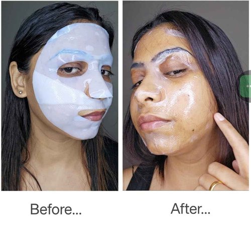 Bee & Beauty Bio Collagen Overnight Mask Pack Of 20 Korean Face Mask For Glass Skin Sheet Mask For Deep Hydration, Pore Minizmizing With Goodness Of Honey