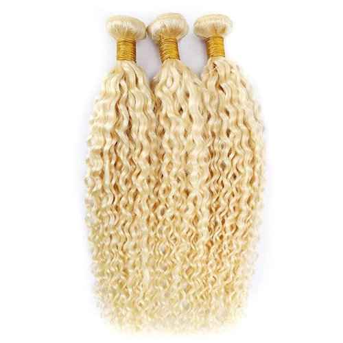 Condescension Human Hair Bundles 20 22 24 Inch Blonde 613 Jerry Curly Bundles Human Hair Unprocessed Brazilian Virgin Quick Weave Hair for Black Women
