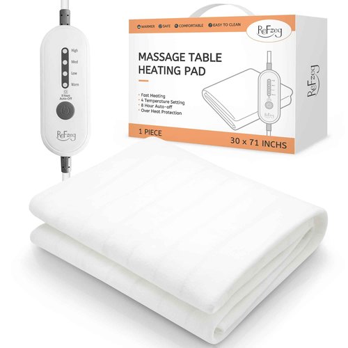 ReFzeg Massage Table Warmer Heating Pad Professional SPA Massage Bed Warmer with 4 Heat Settings, 8 Hour Auto-Off and Overheat Protection for Massage Bed & Spa, 30" x 71"
