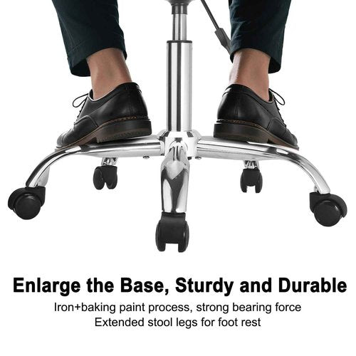 JOSTZHXIN Rolling Stool Height Adjustable Round Swivel Stool for Tattoo Salon Spa Massage, Home Office Chair