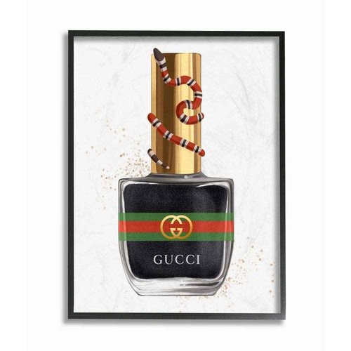 Stupell Industries Makeup Black Nail Polish Fashion Design Framed Wall Art, Multi-Color