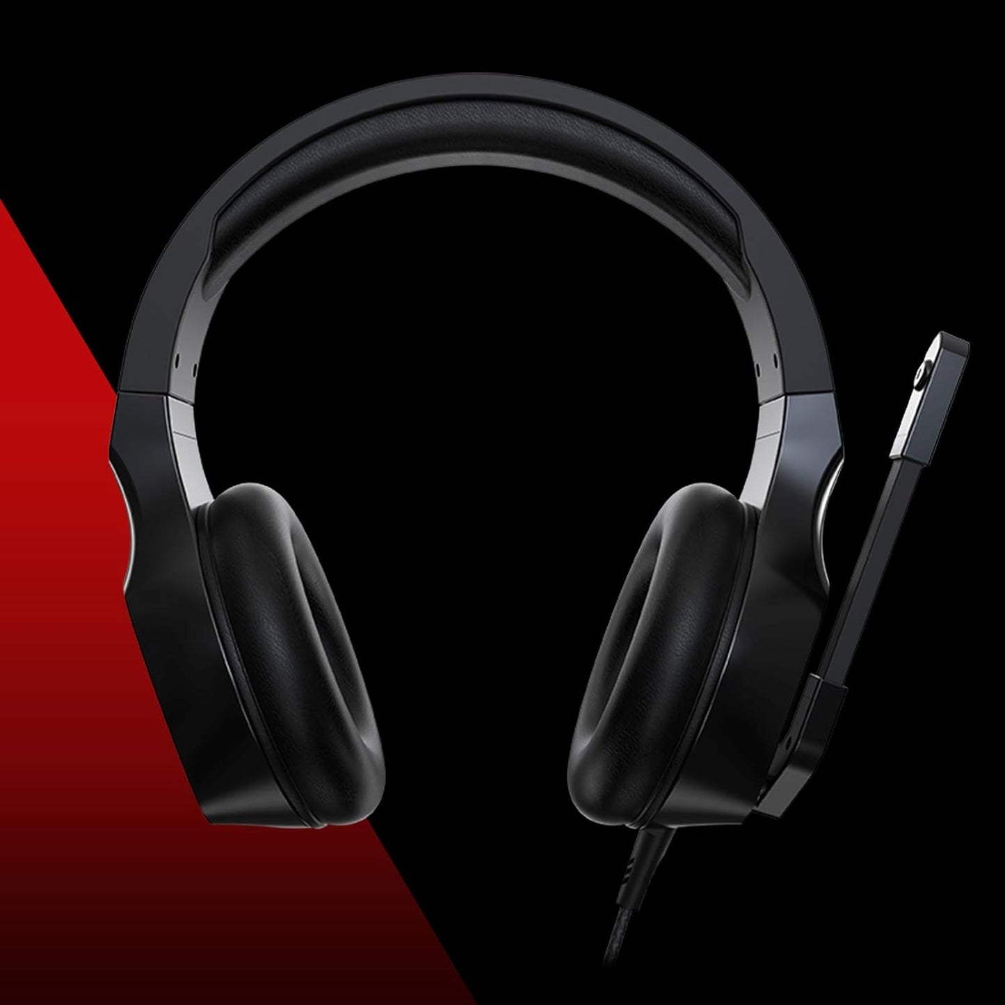 Acer Nitro Gaming Headset II: 50mm Drivers | Retractable Omni-Directional Noise-Canceling Microphone with On-Cable Controls | Over-Ear Design with RGB Lights, (Pack of 1)