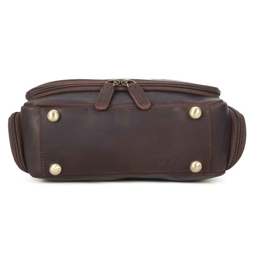 Polare Full Grain Leather Toiletry Bag Travel Hanging Organizer Case Shaving Kit Wash Bag Makeup Cosmetic Dopp Kit with YKK Zippers