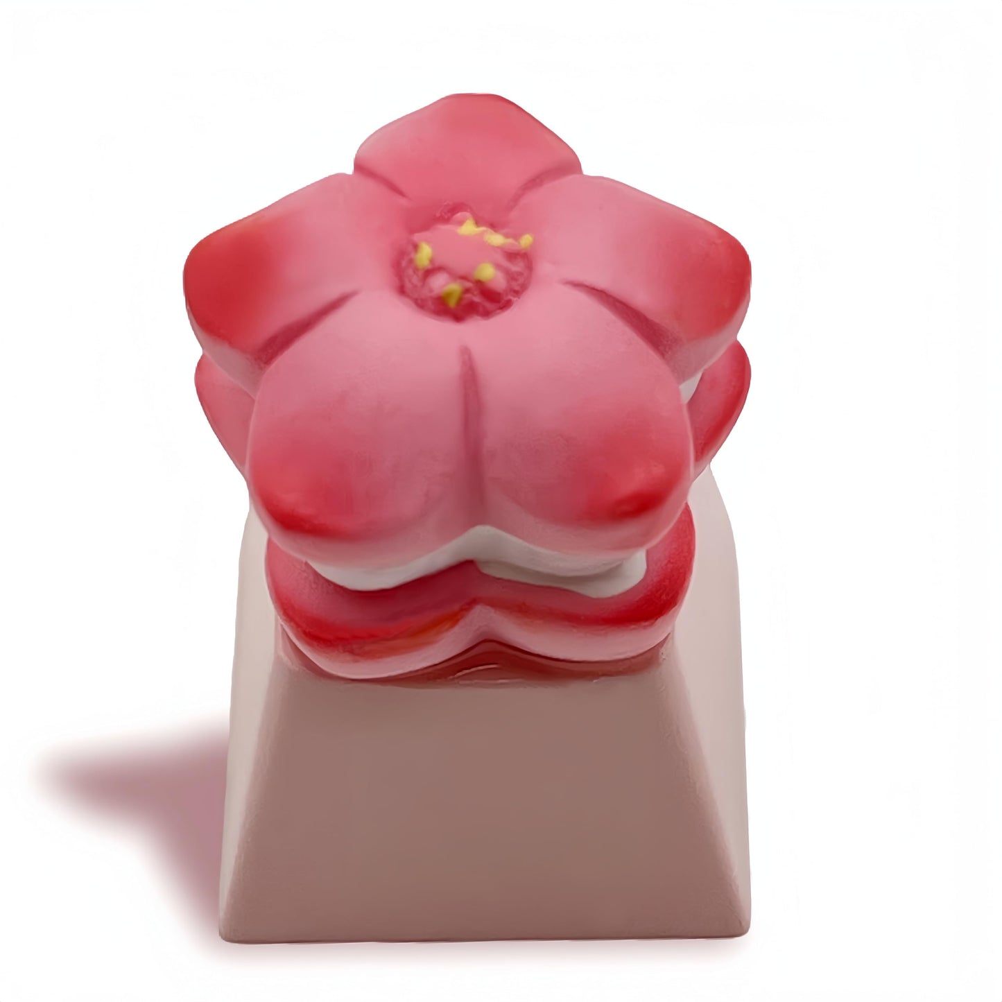 ZMX Cute Flower Keycaps,Pink Cherry Blossom Custom ESC Keycaps Artisan Resin Keycap for MX Switches Mechanical Gaming Keyboard OEM Profile R4 Height Personalized 3D Single Keycap (02)