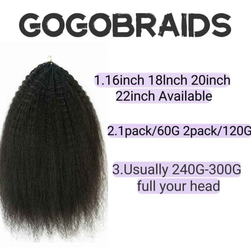 Knotless Pre-Separated Crochet Hair extensions Afro Kinky Straight hair feather crochet 100% human hair extensions for Women Natural Color 18 Inch 60g