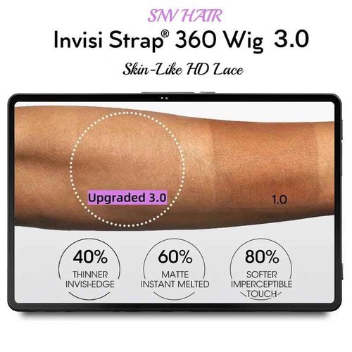 Hidden Strap 360 Skinlike HD Lace Front Wigs Human Hair Water Wave Glueless Wigs Pre Plucked Pre Cut Bleached Tiny Knots 220 Density Full Lace Frontal Wig with Invisible Drawstring Sung Fit 20inch