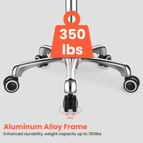 TASALON Professional Rolling Stool Chair, PU Leather Seat with Backrest,Height Adjustable, Swivel Metal Feet, Salon Spa Tattoo Massage Home Office Swivel Stool Chair Black