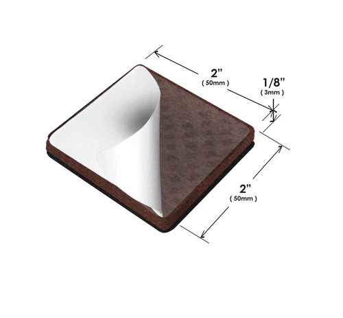 Slipstick GorillaPads Non Slip Furniture Pads/Gripper Feet Floor Protectors (Set of 8) Premium 2 Inch Square Self Adhesive Rubber Stoppers for Furniture Legs
