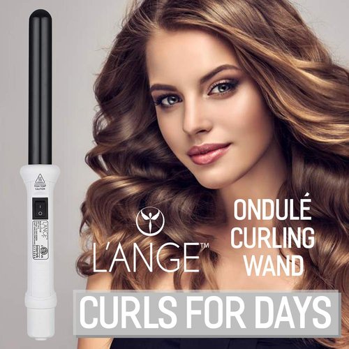 L’ange Hair Ondulé Curling Wand - White 25mm