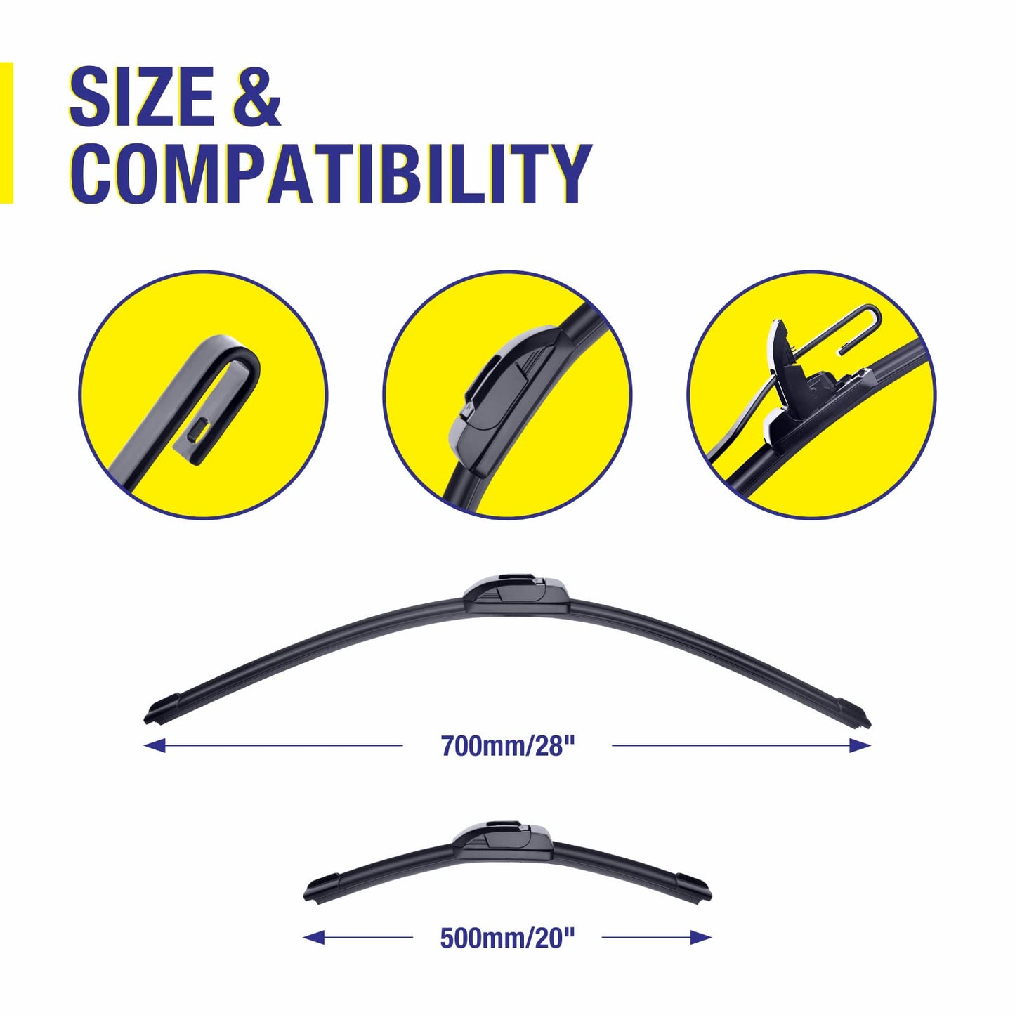 5 PLUS Replacement For TOYOTA Sienna 2020 2019 2018 2017 2016 2015 2014 2013 2012 2011 (Set of 3), 28 Inch + 20 Inch Windshield Wiper Blades with 16 Inch Rear Wiper Blade