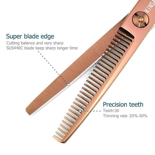 6 Inch Professional Hair Scissors Hair Cutting Shears and Thinning Shears Japan 440C Haircut Scissors Barber Shears Kinsaro
