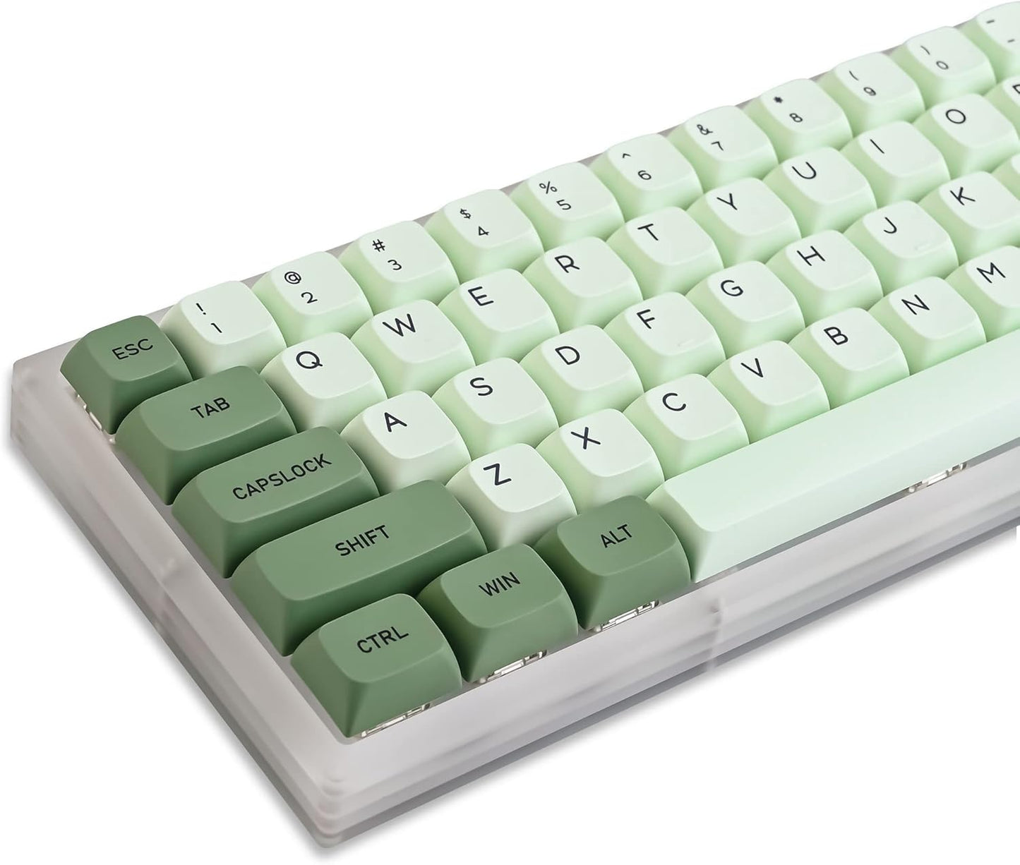 140 Keys Gradient Keycaps Side Printed Keycap Set Cherry Profile PBT Keycaps Double Shot Shine Through Custom Keycaps for Mechanical Gaming Keyboards(Minutest Dust)