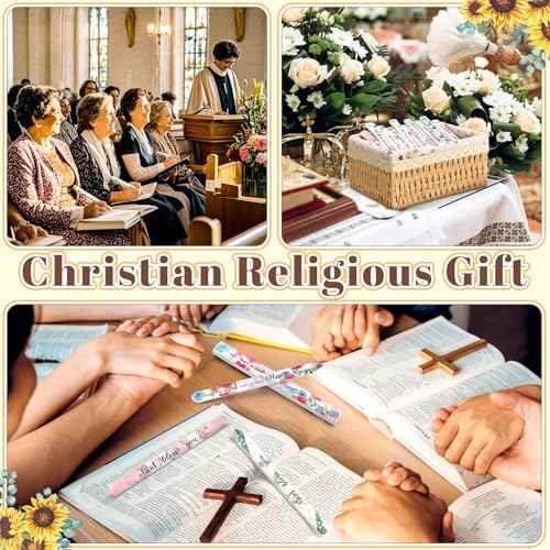 10 Pack Christian Gifts for Women Bulk Bible Verse Crystal Glass Nail File for Natural Nails with Case Double Sided Church Floral Scripture Glass File Christian Religious Gift for Women Adults