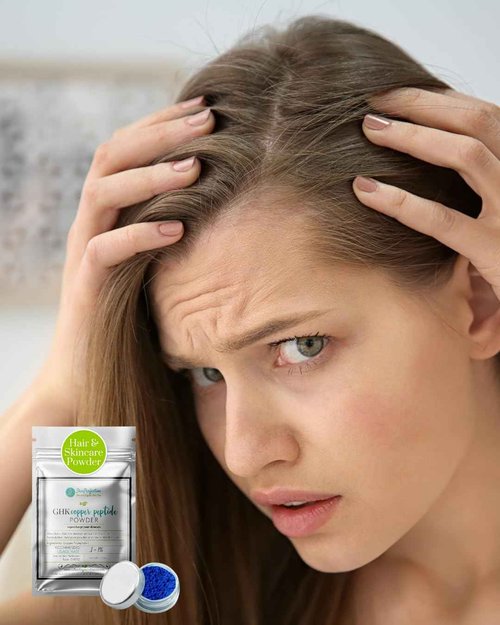 Skin Perfection GHK-Cu Copper Peptide Powder – DIY Copper Peptides Serum Ingredient with GHK for Fuller Hair & Smoother-Looking Skin - 99.7%+ Pure Cosmetic-Grade GHK-Cu Beauty Booster