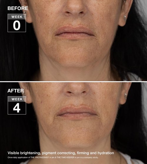 SKIN AT WORK Time Keeper 5-in-1 Peptide Firming Night Cream, 5% Tranexamic Acid, Ceramides for Face, Neck, Eyes, All-In-One Step Serum + Moisturizer