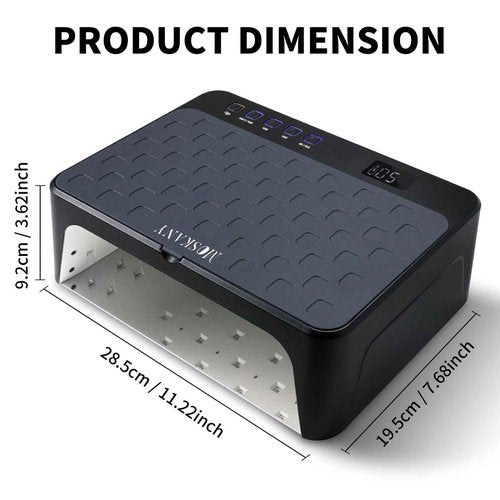 MOSKANY Cordless UV Led Nail Lamp,Large Size Gel Nail Light Professional,UV Lamp Nail Dryer for Gel Polish,Rechargeable Cure Lamp,Flash Cure Light for Nails (Grey)