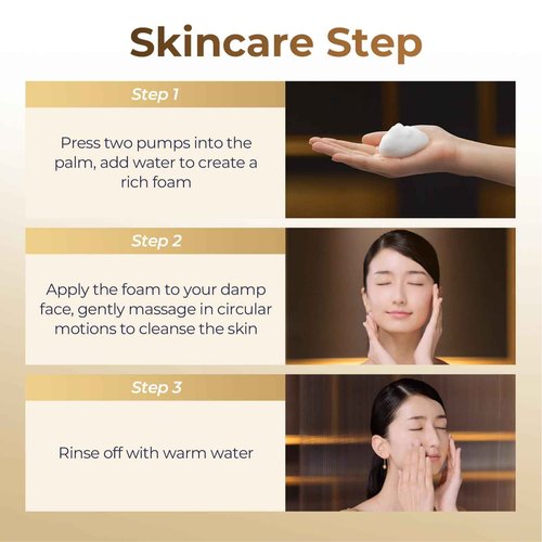 CHANDO HIMALAYA Gold Diamond Facial Cleanser - Reviving & Clarifying Daily Cleanser with Amino Acids for Hydration and a Luminous Complexion (200ml/6.76oz)
