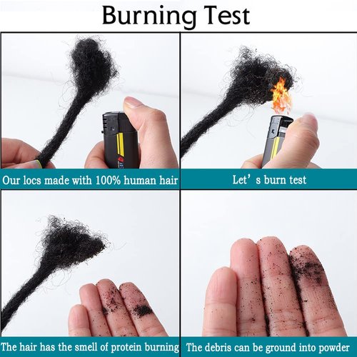 0.2cm 6inch 60 Strands 100% Real Human Hair Dreadlock Extensions For Men/Women Full Head Handmade Permanent Loc Extensions Bundles Can Be Dyed Bleached Curled and Needles