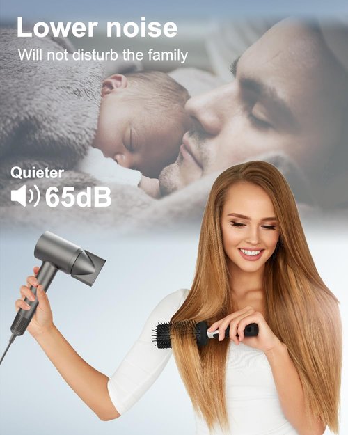 Nudwis Hair Dryer,Ionic Blow Dryer,130000 RPM High Speed Hair Dryer for Fast Drying,500 Million Negative 4 Temps / 2 Speeds, for Home Travel Woman Gifts