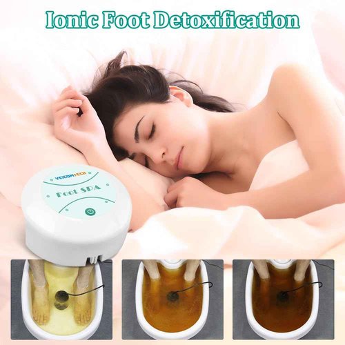VnioLife Ionic Foot Bath Detox Machine Ion Foot Detox Spa for Home Portable Detox Foot Spa System Ionic Feet for Chi Cleanser Home Use, Beauty Salon SPA Club with Liners, Slipper,Portable Handbag