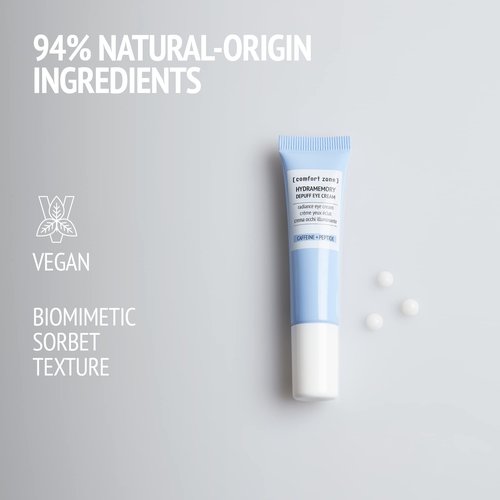 [ comfort zone ] Hydramemory Depuff Eye Cream | Lightweight Moisturizing Cream | Relieve Tired Eyes, Puffiness And Dark Circles | 0.5 Fl. Oz.