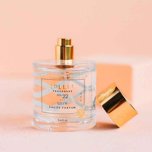 LOLLIA Wish Eau de Parfum, 3.4 fl. oz., Sugar Cane, Vanilla Bean, & Jasmine Scented Beautifully Captivating Perfume, Luxury Long Lasting Women's Fragrance, Self Care Essentials