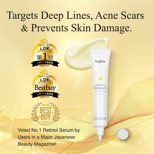 b.glen QuSome RetinoA | Retinol (Vitamin A) | Retinoic Acid Tocopheryl (Vitamins A & E) | Squalane | Organic Shea Butter | Repair Wrinkles | Firms Skin | (15g/0.53oz.)