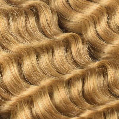 Honey Blonde Boho Braids Human Hair Bulk Hair For Braiding #27 Deep Wave 100% Human Hair 100g No Weft Hair Extensions 20 Inch
