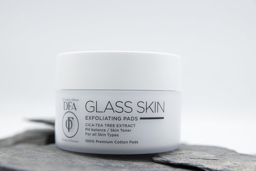 DFA Glass Skin Exfoliating Pads, Cotton Pads For Face, Exfoliating Cotton Rounds, Peeling and Toner Pads, Glycolic Acid & Salicylic Acid Pads, Chemical Peel Cleansing Pads, Korean, 50 Pc, 2.87 Fl Oz