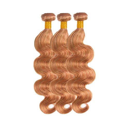 Ubinica Honey Blonde Chocolate Brown P27/30 Human Hair Bundles 22 24 26 Inch Body Wave Bundles Human Hair Unprocessed Brazilian Virgin Hair Quick Weave for Black Women