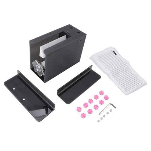 Eyelash Flowering Machine, 6.89in False Eyelash Separator with 10 Eyelash Glue Cups, Professional Portable Acrylic Gift for Women Practical Lash Fan Maker Root Splitter (Black)